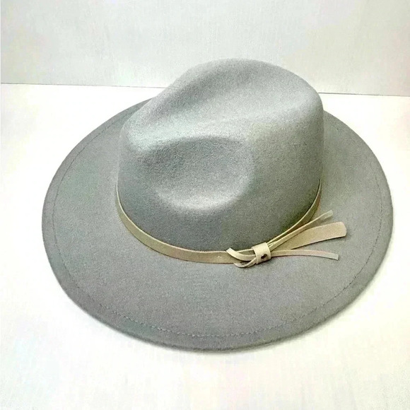 🩶Unbranded Beautiful Heather Gray Women’s Brimmed Hat/Fedora EUC 🩶 - Picture 3 of 14